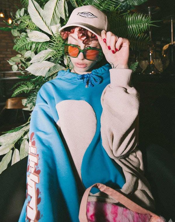 Худи Custom Серо-Синий - фото 4