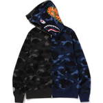 A Bathing Ape Color Camo Separate Shark Fz Худи черный синий