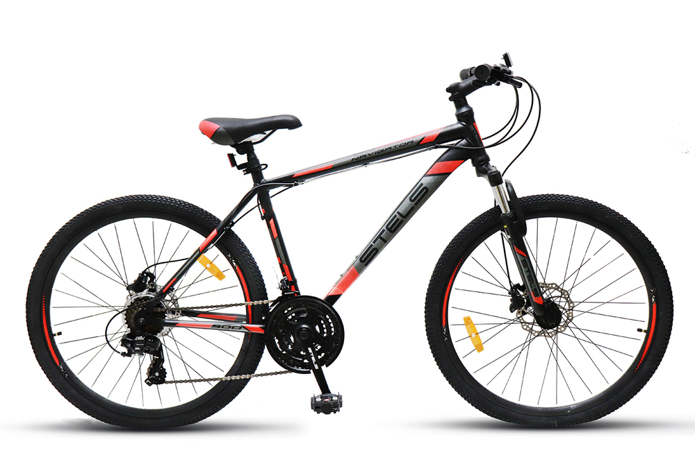 Велосипед 26" STELS Navigator-500 MD, рамa 18" черный/красный