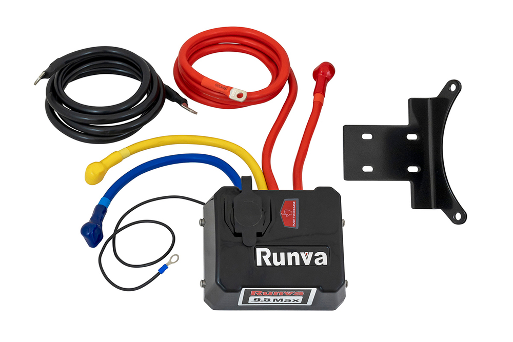 Лебёдка автомобильная электрическая 12V Runva 9500 lbs 4350 кг MAX влагозащищенная, комбинированный роспуск, синтетический трос