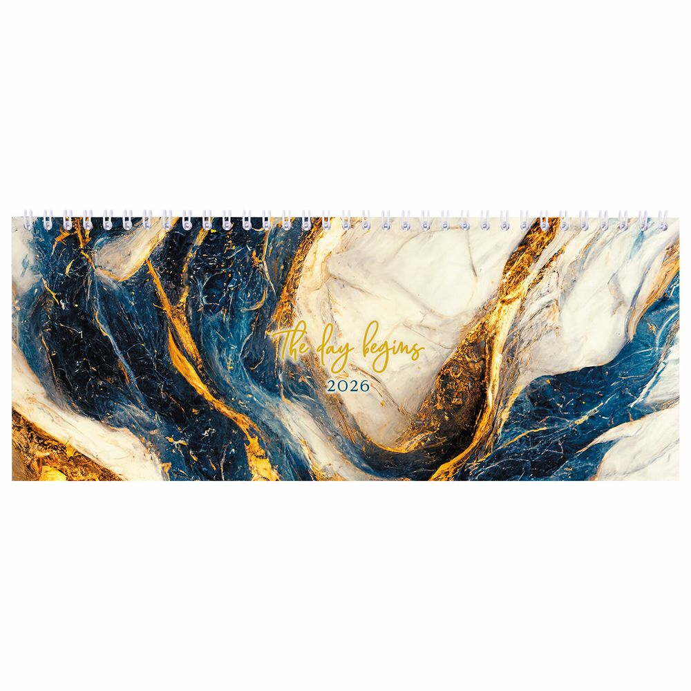 Планинг датированный 2026 285х112 мм STAFF картонная обложка 64 л. "Мрамор" (117364)