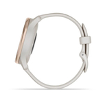 Часы Garmin Vivomove Trend White Cream, Silicone персиковый безель, ремешок слоновая кость, 010-02665-01