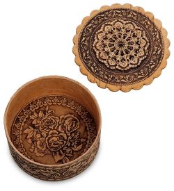 BST-133/ 1 Шкатулка резная (береста)