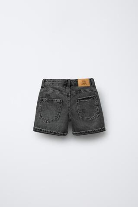 ZARA ДЖИНСОВЫЕ ШОРТЫ, СЕРЫЙ
