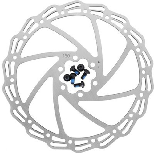 Торм. диск 6-171806 (ротор) для диск. тормоза HJ-DXR1806 180мм+6болтов нерж. сталь серебр. ALHONGA
