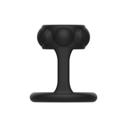 Черная эрекционная насадка на пенис - 6,2 см.