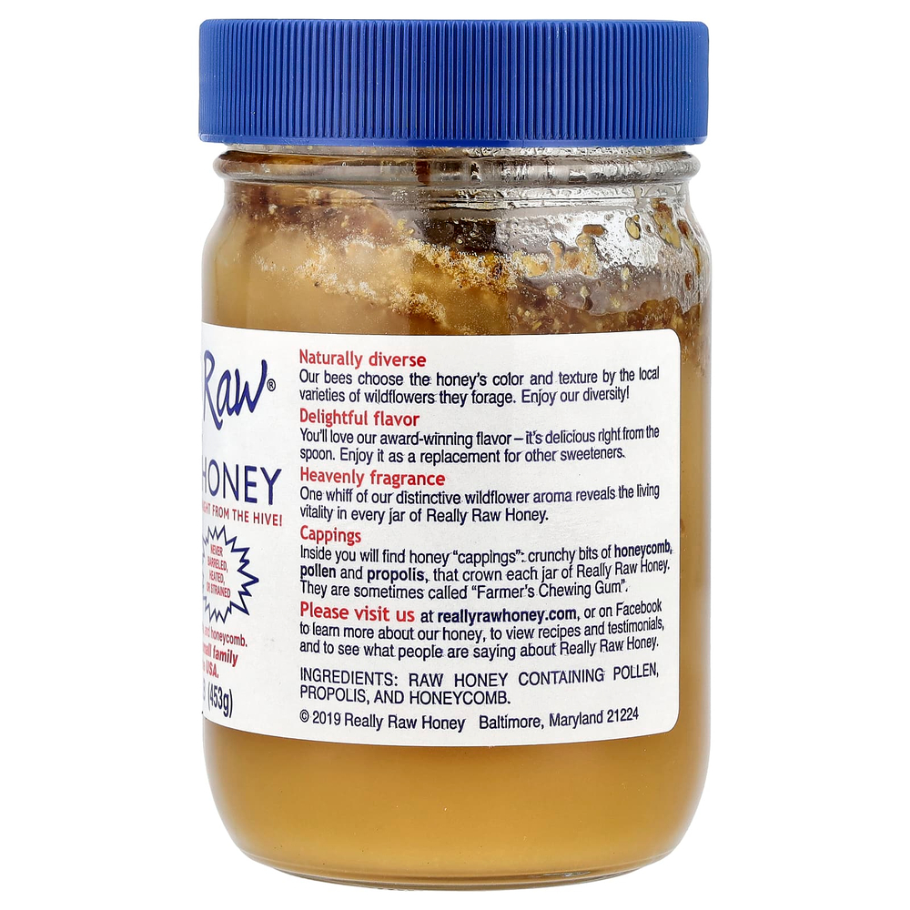 Really Raw Honey, Мед, 453 г (1 фунт)