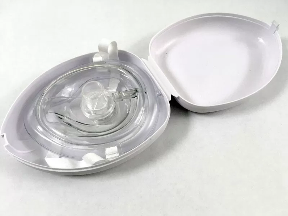 Маска для сердечно-легочной реанимации складная одноразовая для детей и взрослых (методом «рот-маска-рот»)