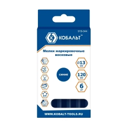 Мелки маркировочные КОБАЛЬТ восковые. синие. 120 мм. 6 ШТ.