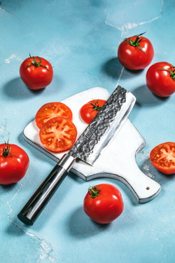 Нож кухонный Накири 16.8см, гвоздичное масло и салфетка Samura Blacksmith SBL-0043C/K