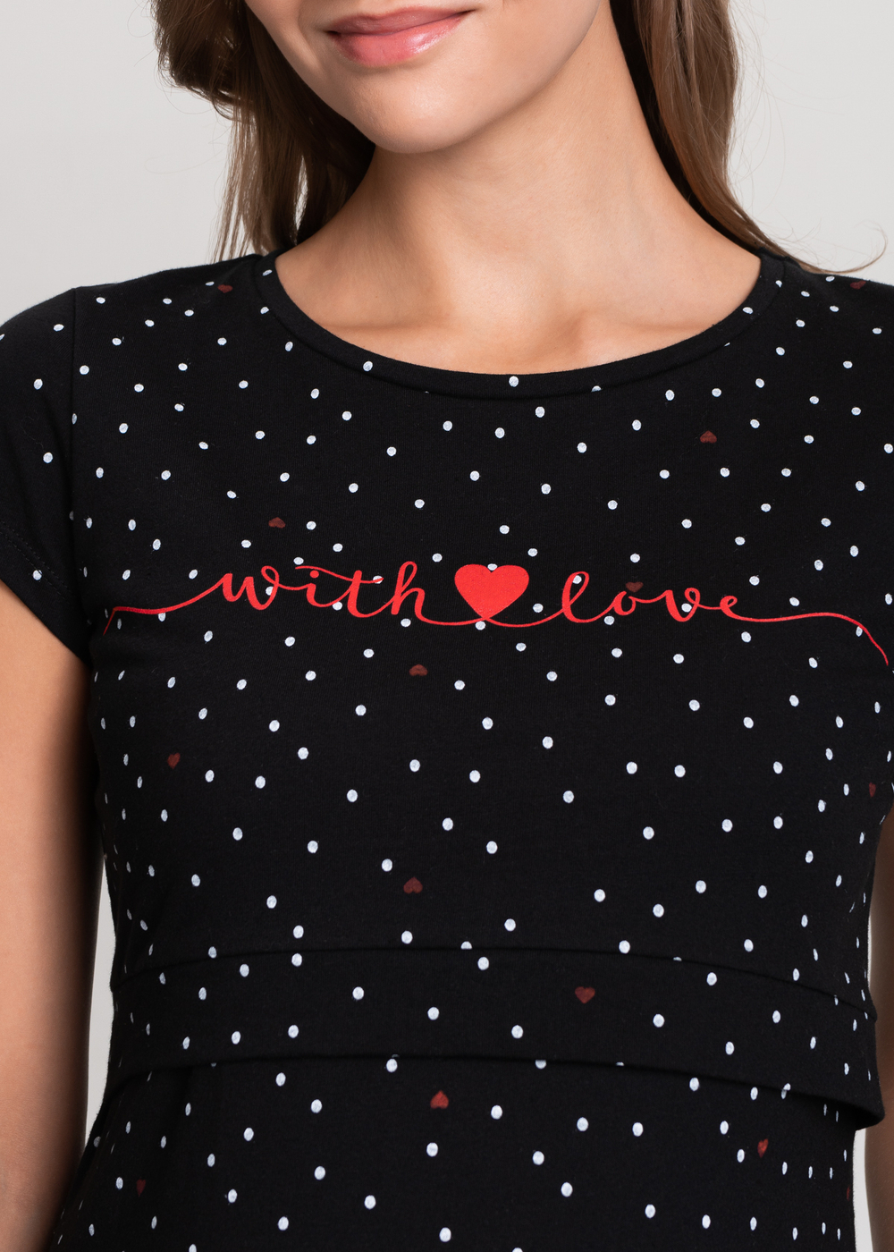 Пижама для беременных и кормящих мам хлопок с шортами