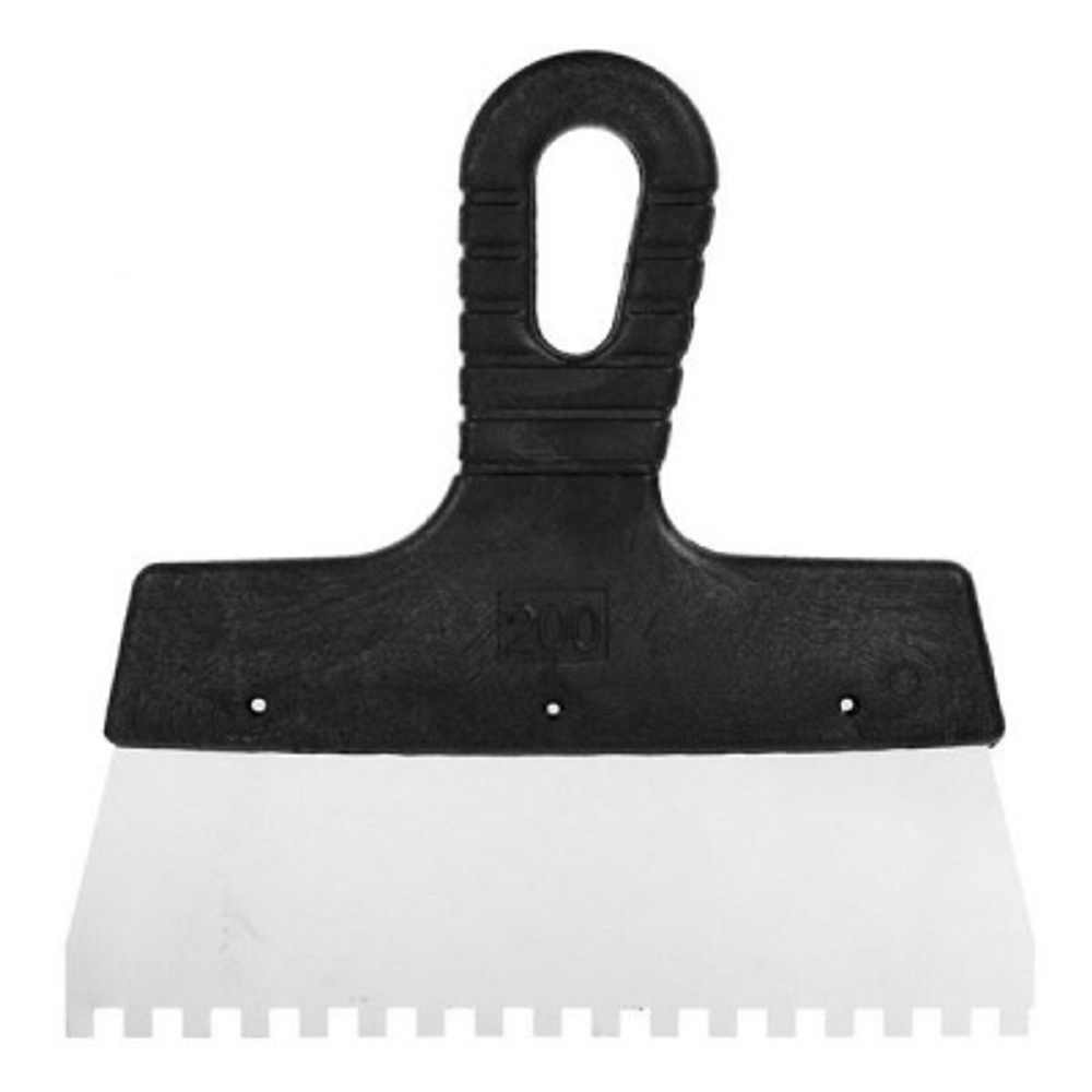 Шпатель малярный зубчатый 200мм зуб 6*6