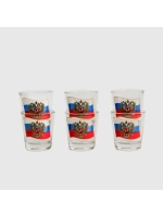 Набор рюмок стеклянных "Россия" 6 шт 50 мл