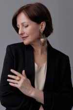 Серьги Celeste G, со вставкой из смальты и кристаллами Swarovski, CS24.2-1765 (бежевый)