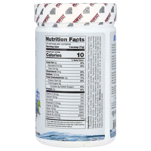 PERFECT Sports, Hydro Splash, двойное увлажнение, со вкусом винограда, 317 г (11,2 унции)