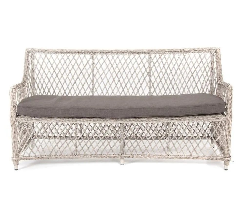 "Латте" диван двухместный из искусственного ротанга, цвет бежевый