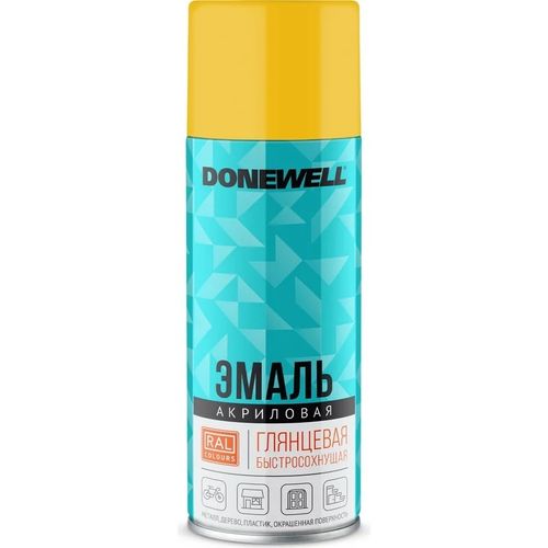 Эмаль универсальная акриловая DONEWELL RAL 1018 желтая глянцевая 520 мл