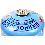 Газ для портативных плит Следопыт, металл. баллон, 450г резьбовой (всесезонный)
