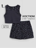 Леопардовый костюм для девочки с шортами