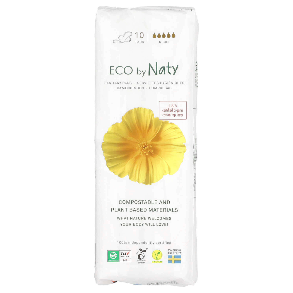 Naty, ночные салфетки, 10 шт.