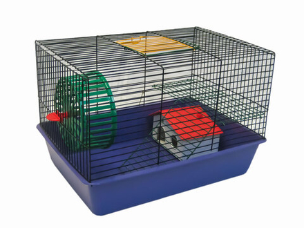 ВАКА клетка для грызунов "Грызун № 2" (домик,колесо) 410*300*275