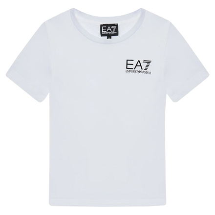 Детская теннисная футболка EA7 Boys Jersey T-shirt - White
