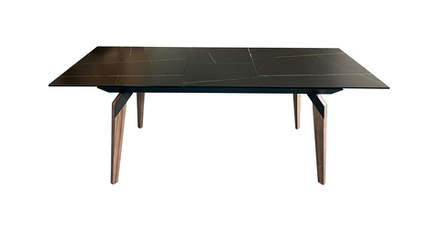 Стол обеденный Ist Casa раскладной Лацио, 160(210)х90х76 см, черный мрамор