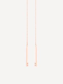 Серьги-продёвки из серебра со вставками из розово-коричневых фианитов