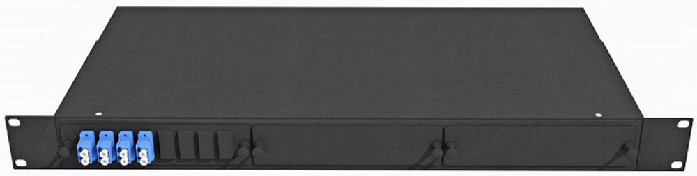 Кросс оптический стоечный 19" выдвижной 1U TopLAN КРСв-Top-1U-08LC/U-OS2-BK