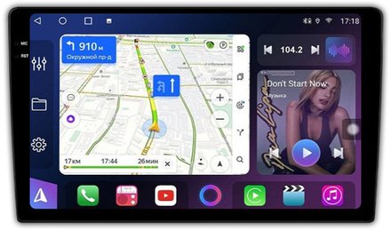 Магнитола для 10" рамки - FarCar 856 монитор 10.36" QLED на Android 14, TS18, CarPlay, 4G SIM-слот
