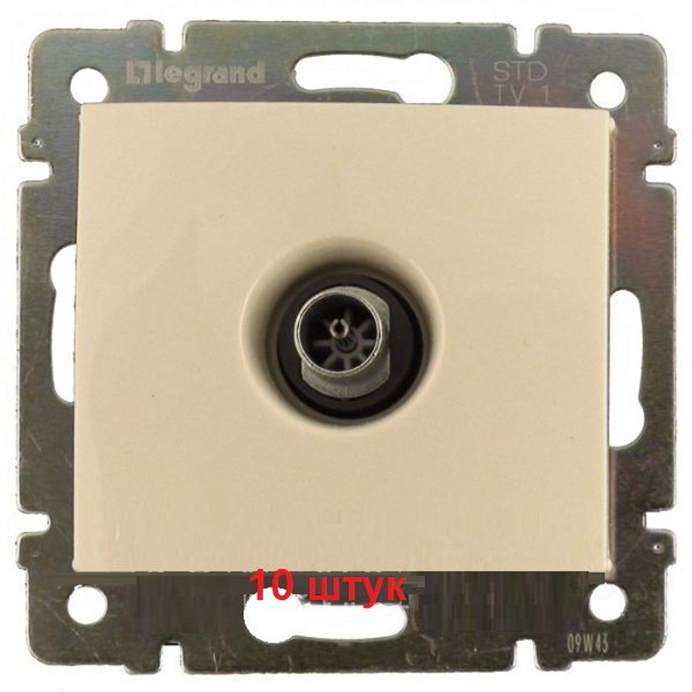 4331/4431 Розетка TV проходная слоновая кость