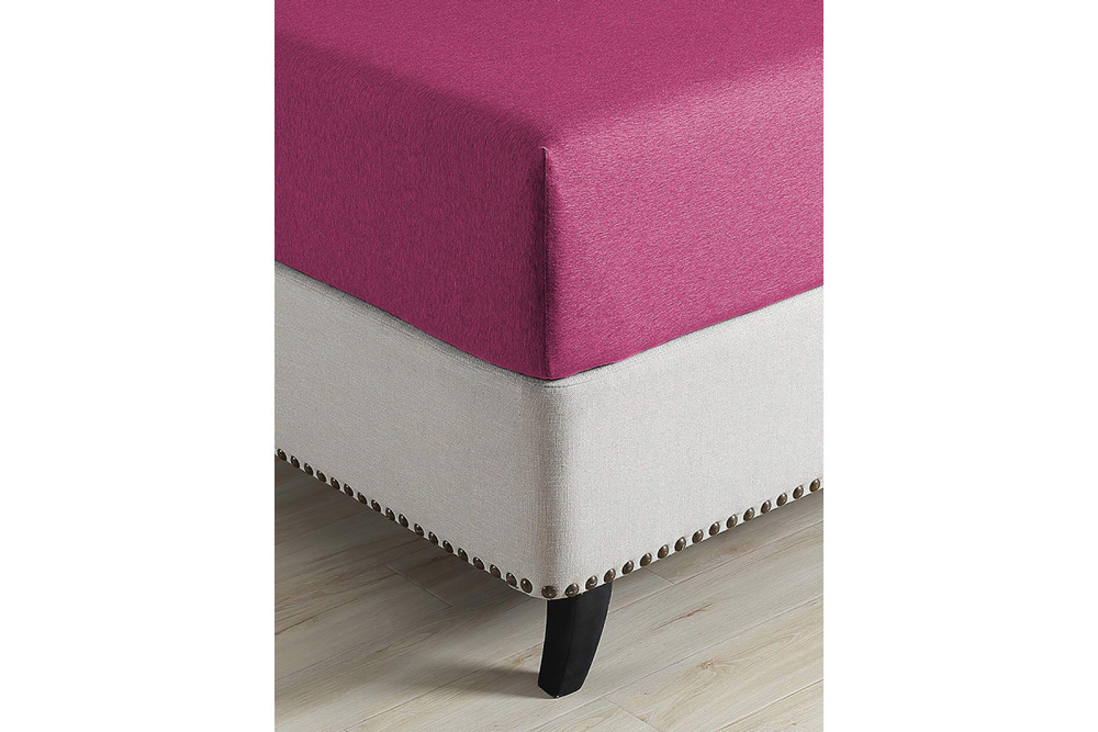 Простынь GoodNight Трикотаж 140х200х20 Бордо на резинке