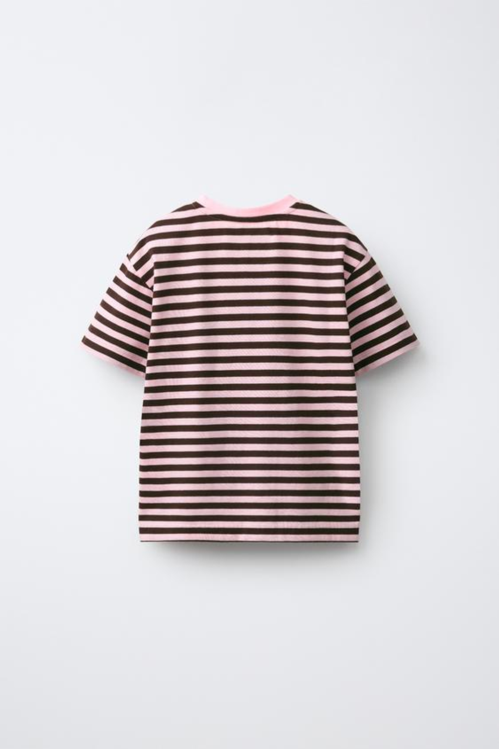 ZARA ФУТБОЛКА В ПОЛОСКУ, РОЗОВЫЙ