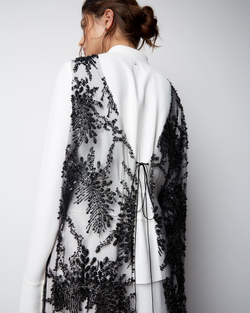 Блуза из смесовой вискозы Александр Маккуин белый