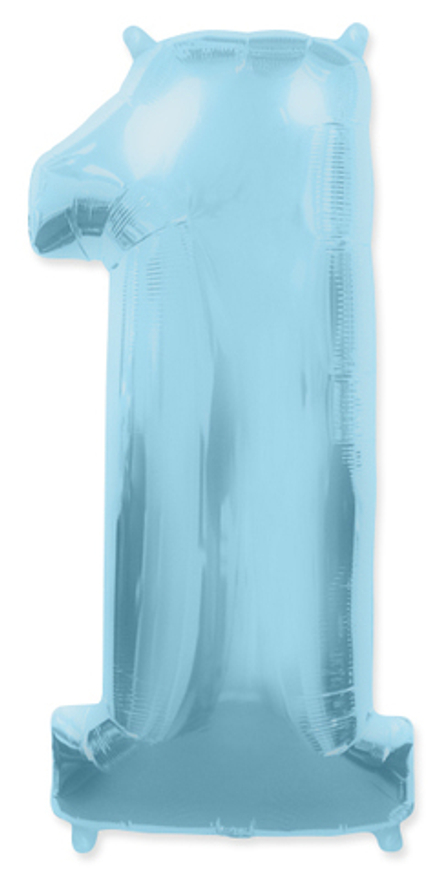 Ф Цифра 1 Голубой (40''/102 см)