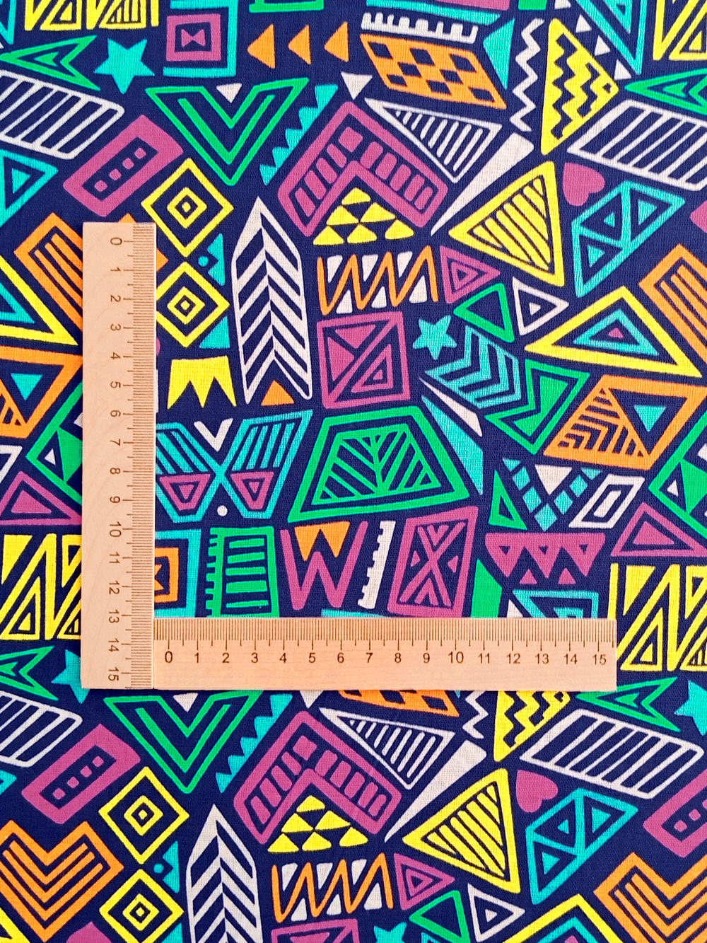 Ткань бязь плательная, рис. "Африканские мотивы", ширина 150 см, арт. 171