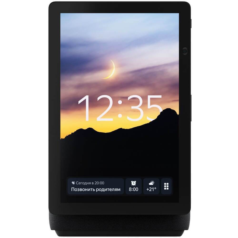 Умная колонка Яндекс Станция Дуо Макс с Алисой (60 Вт, Bluetooth 5.2, Wi-Fi, Zigbee, Дисплей), Черная