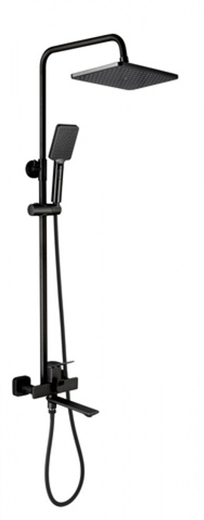 33099-C Однорукий душевой релинг (ЧЕРНЫЙ)  HansenPRO  (5/1шт)