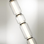 5409/53FL HIGHTECH ODL_EX24 141 черный/прозрачный/металл/стекло/акрил Торшер LED 53W 3000K 3200Лм JAM