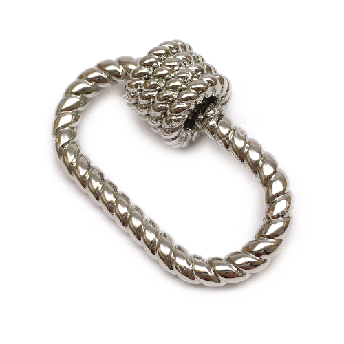 Замок винтовой "Канат" 27х17 мм, родий