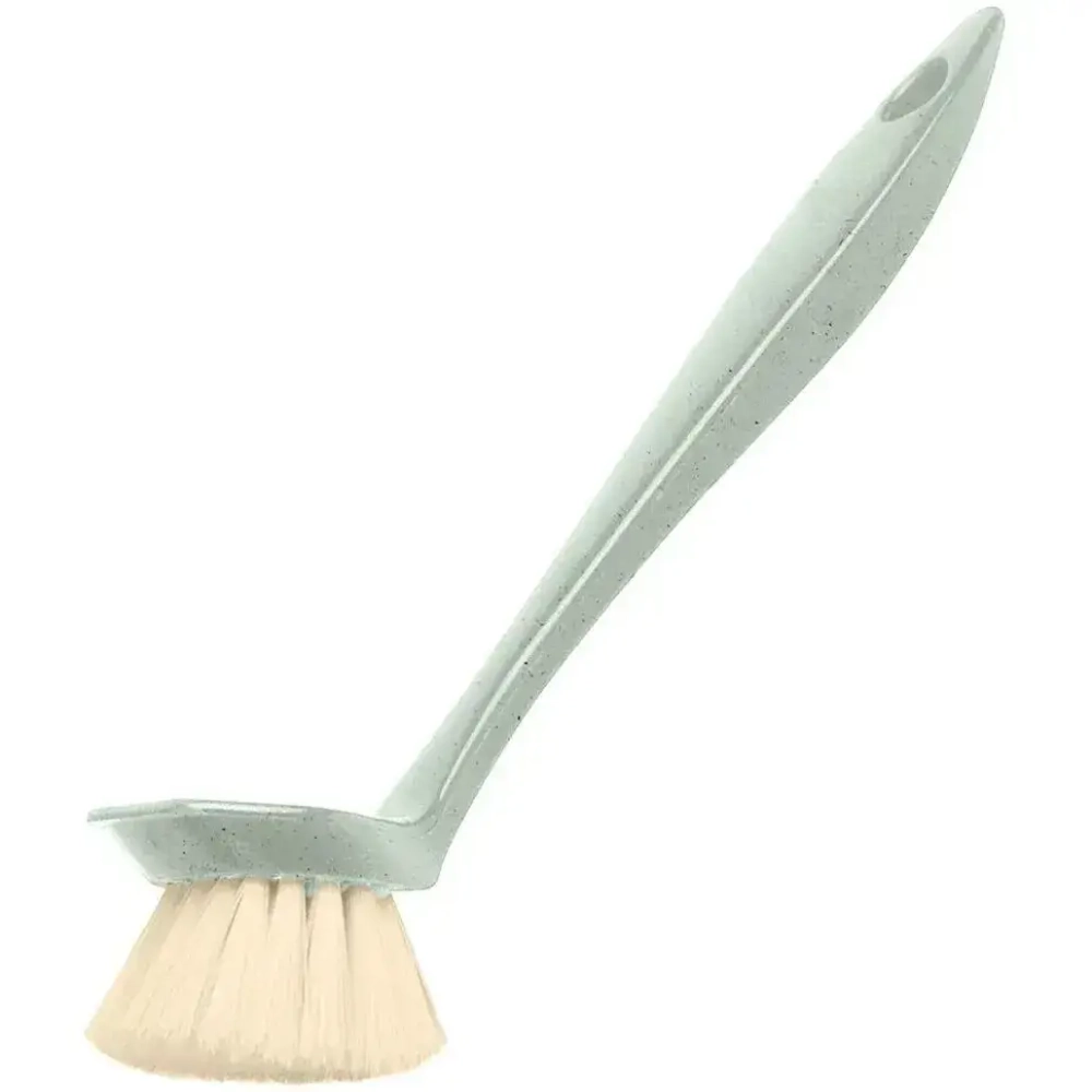 Щетка для посуды Greenland с прямой ручкой (зеленый флэк)