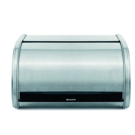 Хлебница Brabantia со сдвигающейся крышкой матовая сталь с защитой от отпечатков пальцев