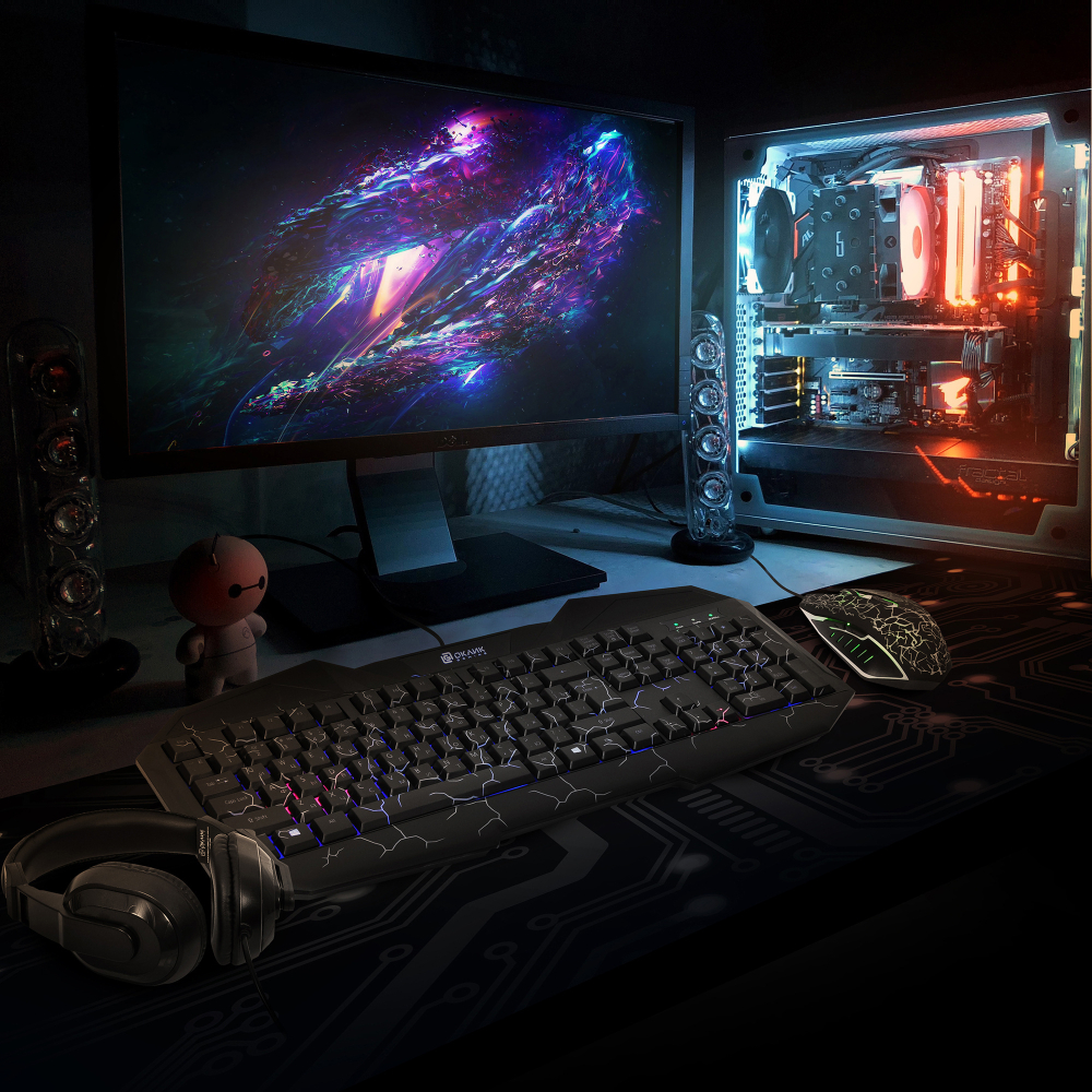 Игровой набор 3-в-1 Оклик HS-HKM100G IMPERIAL