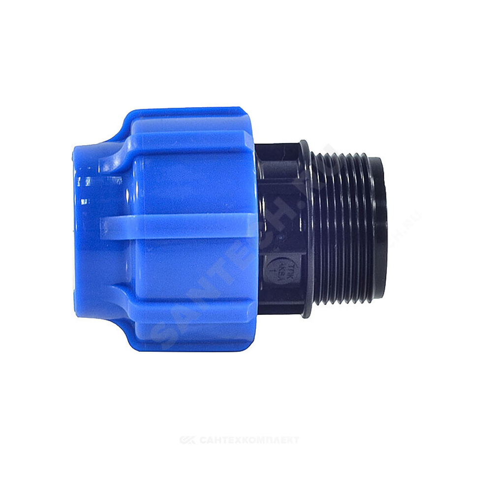 Муфта компрессионная ПЭ Дн 20х1/2" НР Ру16 ТПК-АКВА 50030020