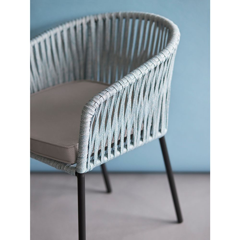 Стул Reed, черный/серо-голубой