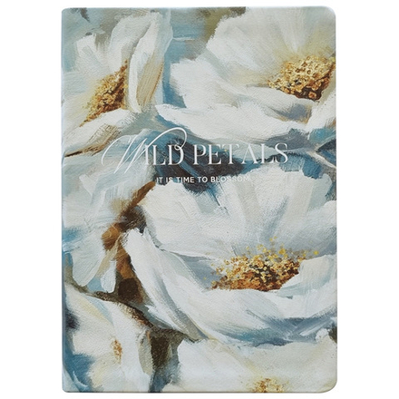 Ежедневник дат. 2026г А5 176л., кожзам, интегр.пер. "Petals" ляссе