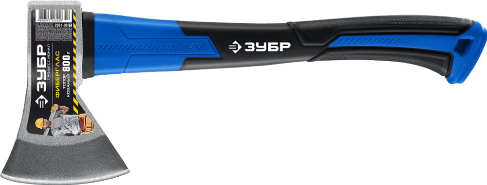 ЗУБР Фибергласс, 800/980 г, 380 мм, кованый топор, Профессионал (2061-08)