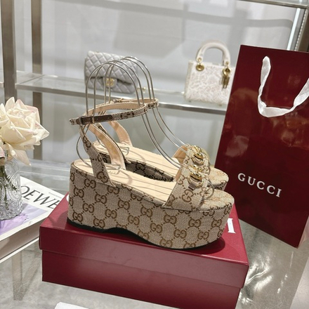 Gucci Horsebit Flatform Sandal