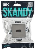 SKANDY Розетка HDMI SK-H01N металл никель IEK