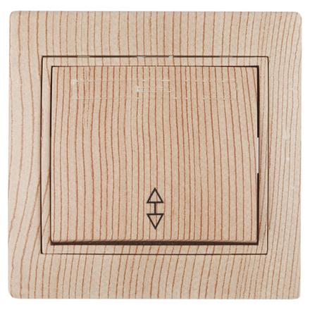 Переключатель Intro Plano 1-103-11 одноклавишный 10А-250В, IP20, СУ, сосна